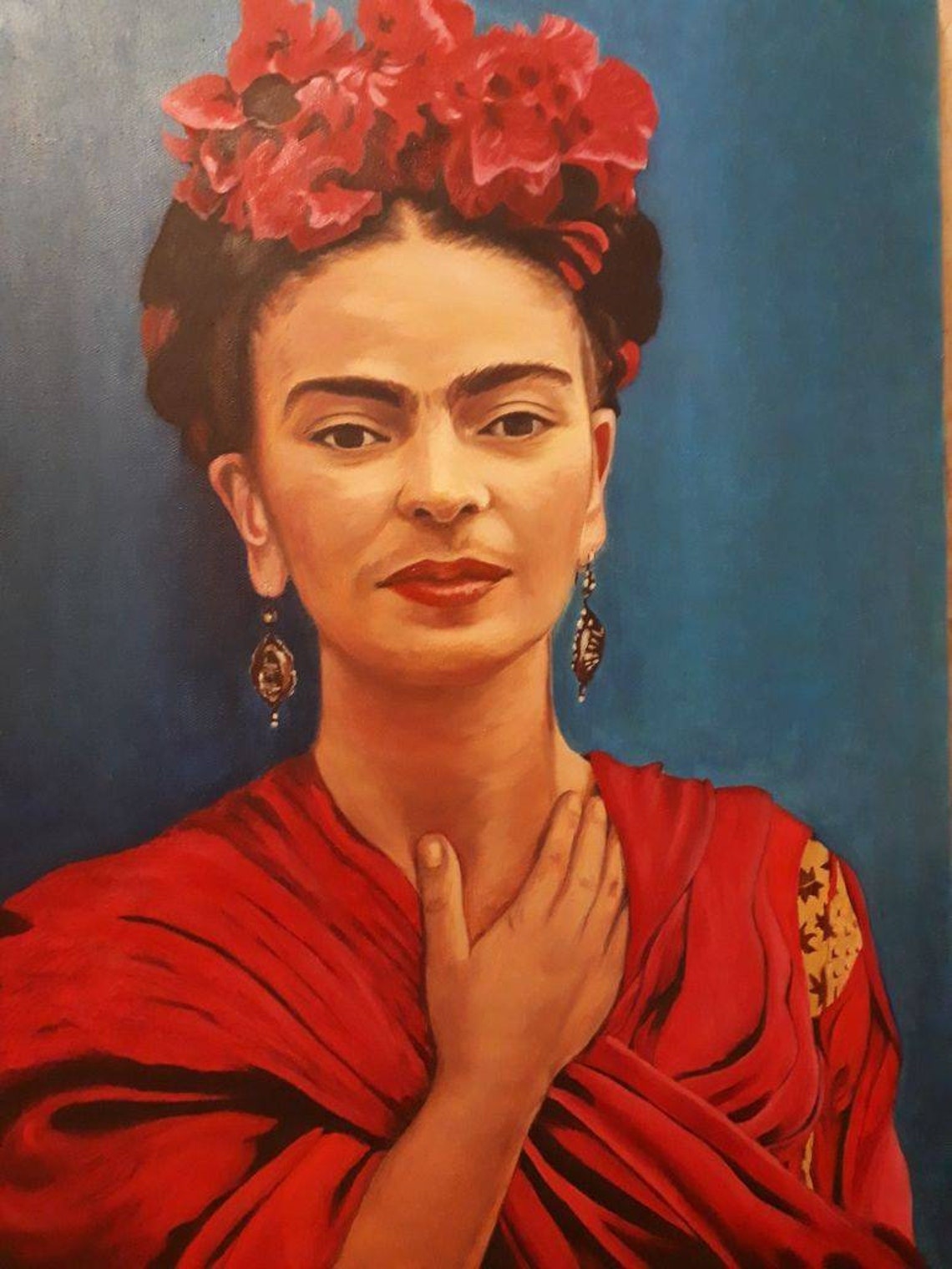 Frieda Kahlo Oil Painting Art. Oil On Canvas Frieda. Original | Etsy