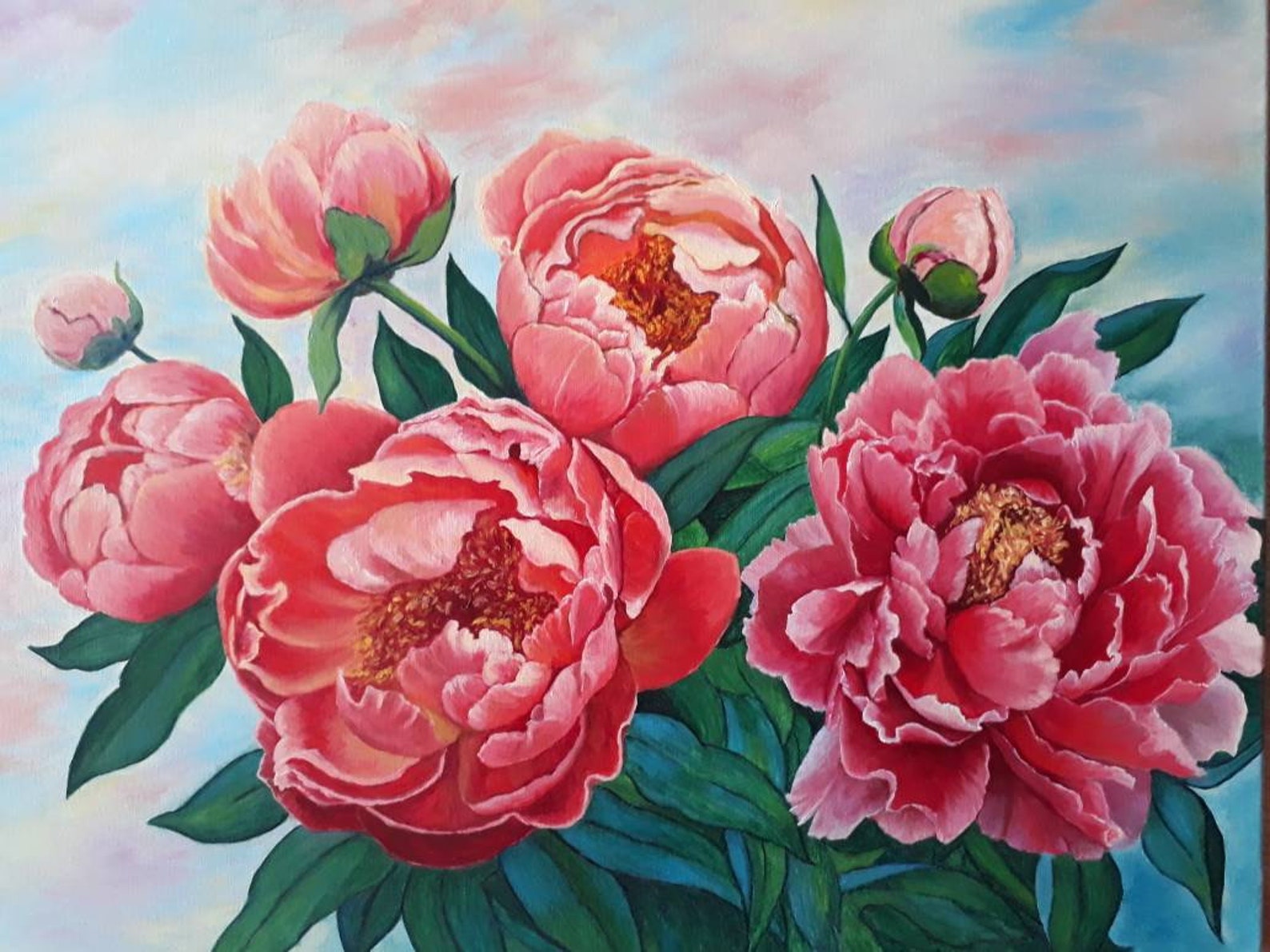 Пион цветовая схема. Пионы Каданцева. Пионы акварель. Картина пионы. Пионы живопись.