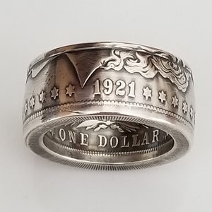 1921 Silber Morgan Coin Ring | Größe 10 1/2 | Silber Münzring | Einzigartiges Geschenk | Münzschmuck | Morgan Schmuck