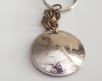 1964年ケネディ50セント銀貨キーホルダー - Etsy 日本
