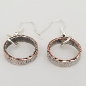 Double Sided Dime Hoop Earrings | Birthday Gift | Pinky Ring Earrings | Dime Jewelry