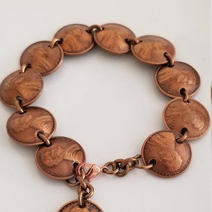 Custom, Made to Order Pick Your Years | Domed Penny Bracelet | Coin Jewelry |  Penny Jewelry | Unique Gift