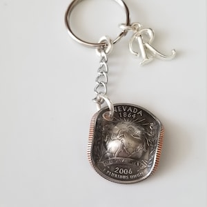 Nevada State Coin Cowboy Hat Key chain | Souvenir | Wedding | Gifts | Unique