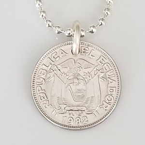 Ecuador Münzen Halskette | Ecuador Schmuck | Einzigartiges Geschenk | Reise Geschenk