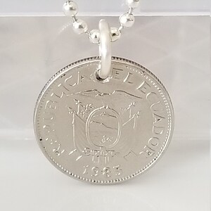 1983 Ecuador Münzen Halskette | Ecuadorianische Halskette | Einzigartiges Geschenk