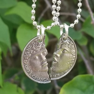 Portugal Cut Coin Necklace | Portugal Lovers Necklace | Hand Made Cut Coin | Unique gift | Travel gift