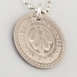 Ghana Coin Necklace | Ghana Jewelry | Unique Gift | Travel Gift