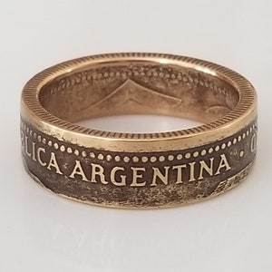 Argentina Coin Ring | Coin jewelry | Handmade Ring | Argentina Jewelry | Unique Gift | Travel gift