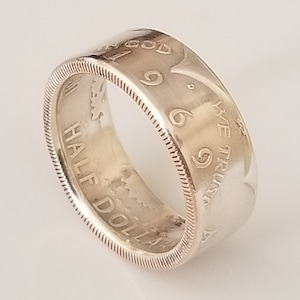 1969 Silver Half Dollar Coin Ring | JFK Half Dollar Coin Ring