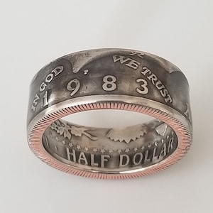 1983 JFK Half Dollar Coin Ring | Kennedy Coin Ring | Coin Jewelry | Unique Gift