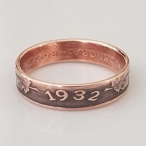 Canada Coin ring | Canadian Maple Leaf Ring | Handmade Ring | Travel Ring | Unique gift