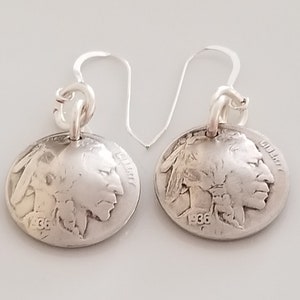 Buffalo nickel earrings outlet