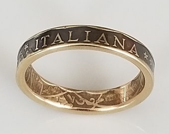 Italy Coin Ring | Italy Jewelry | Italy Ring | Handmade Ring | Unique Gift | Travel Gift | Women Ring | Men Ring