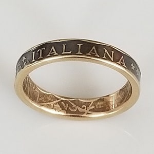 Italy Coin Ring | Italy Jewelry | Italy Ring | Handmade Ring | Unique Gift | Travel Gift | Women Ring | Men Ring