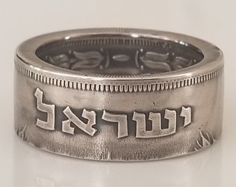 Anillo de moneda de Israel / Anillo / Anillo israelí / Anillo hecho a mano / Regalo único / Regalo de viaje