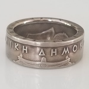 Griechenland Münzring | Griechenland Ring | Einzigartiges Geschenk | Reise Geschenk