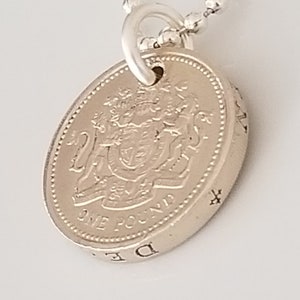 UK Great Britain Coin Necklace | Queen Elizabeth the 2nd Necklace | Hand-Made Jewelry | Travel Gift Unique Gift