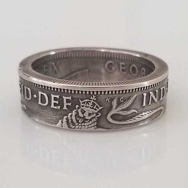 British One Shilling Coin Ring | Coin Jewelry | Handmade Ring | Unique gift | Travel gift
