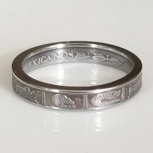 Coin Ring (Mexico) Steel Skull | Mexico Ring | Handmade Ring | Unique Gift | Travel Gift
