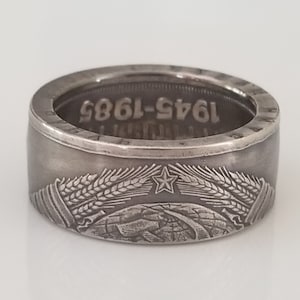 Russia USSR Coin Ring | 1 Ruble Ring | Handmade Ring | Travel Ring | Unique Gift