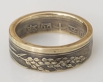 Japanese 5 Yen Coin Ring | Lucky Ring | Travel Ring | Handmade Ring | Japanese Ring | Brass Ring | Unique Gift | Travel gift