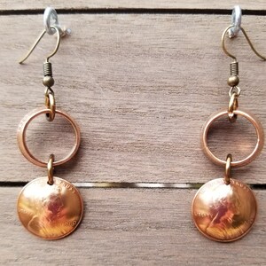 1980 US Penny Earrings 40th Birthday Gift | Coin Jewelry | Unique Gift | Penny Jewelry | US Penny Jewelry