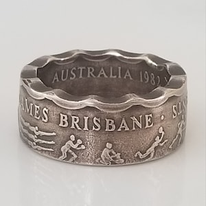 Australia 50 Cent Coin Ring ( Commonwealth Games Brisbane ) | Australia Ring | Handmade Ring | Unique Gift |Travel Gift
