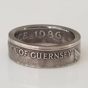 Queen Elizabeth 2nd Coin Ring | Guernsey Ring | Handmade Ring | travel Gift | Unique gift