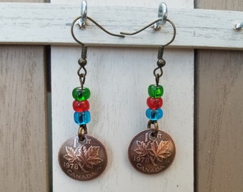 Boucles d’oreilles Canadiennes Penny | | de bijoux en pièces de monnaie Bijoux canadiens