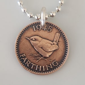 British Coin Necklace | Coin Jewelry | Farthing Jewelry | Unique Gift