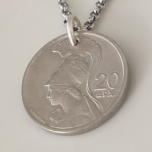 Phoenix & Goddess Athena Coin Necklace | Greece Coin necklace | Greece Jewelry | Unique Gift