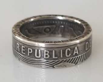 Colombiaanse muntring | Handgemaakte ring | Colombiaanse sieraden uniek cadeau | Reiscadeau