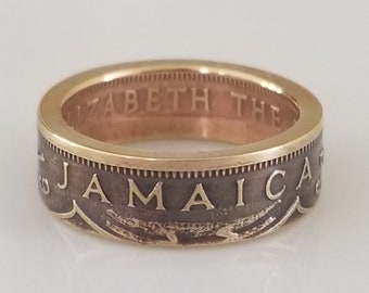 KINGSTON 12　ジャマイカ リング Vintage Jamaican Brass Coin Ring: Handmade Kingston Band - Etsy Canada