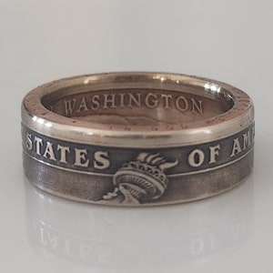 Präsident Dollar Coin Ring | Historischer Schmuck | Münzschmuck | Handgemachter Ring | Einzigartiges Geschenk | Reise Geschenk