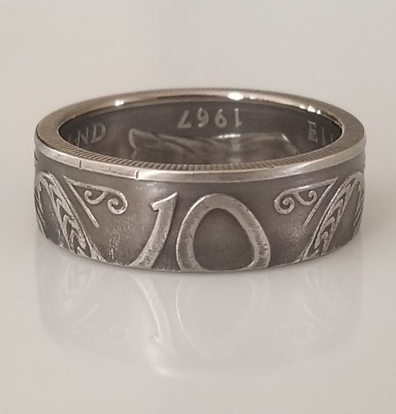 New Zealand Coin Ring One Shilling Ring Unique Gift Travel Gift