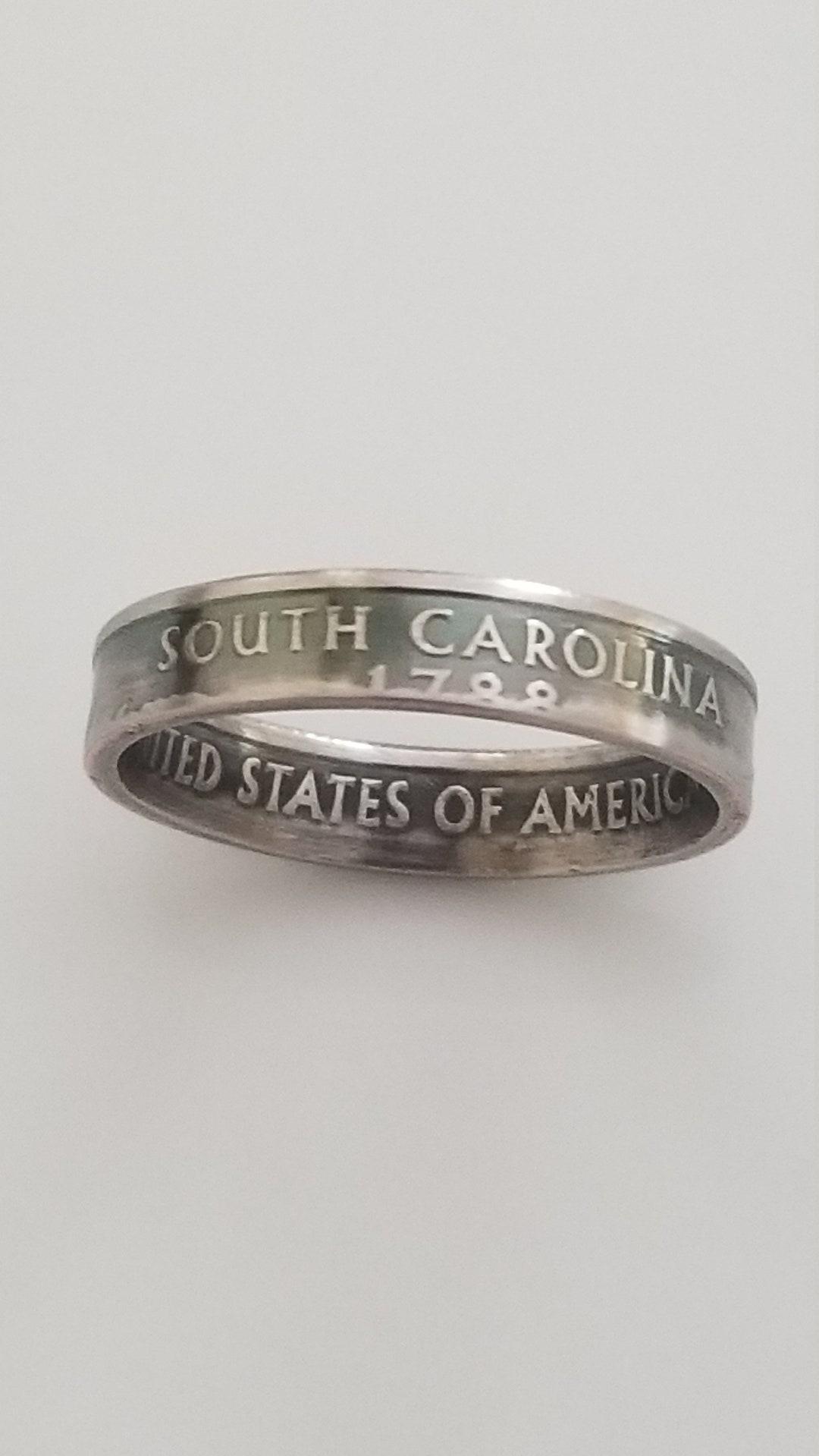 State Coin Rings South Carolina State Coin Ring | Skinny Band | Birthday Ring | Stacking ...