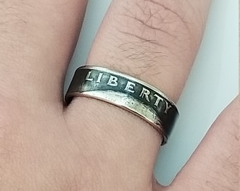 Custom, Made To Order Pick Your Year | Liberty Coin Ring | 1965 to 1998 -Quarter Coin Ring | Unique Gift | Handmade Ring