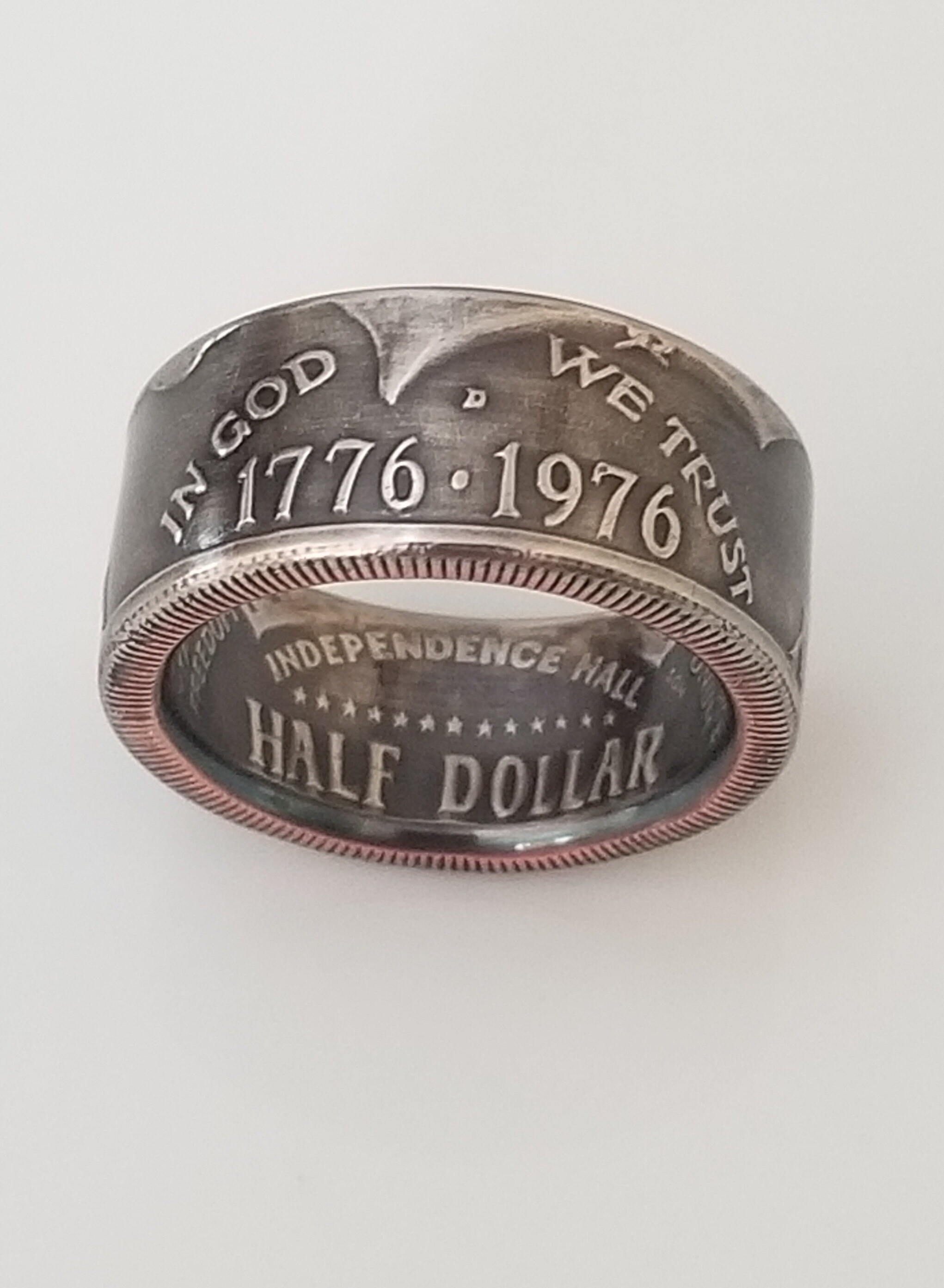 Coin Ring |1776-1976 Bicentennial Half Dollar Coin Ring | Men Ring ...
