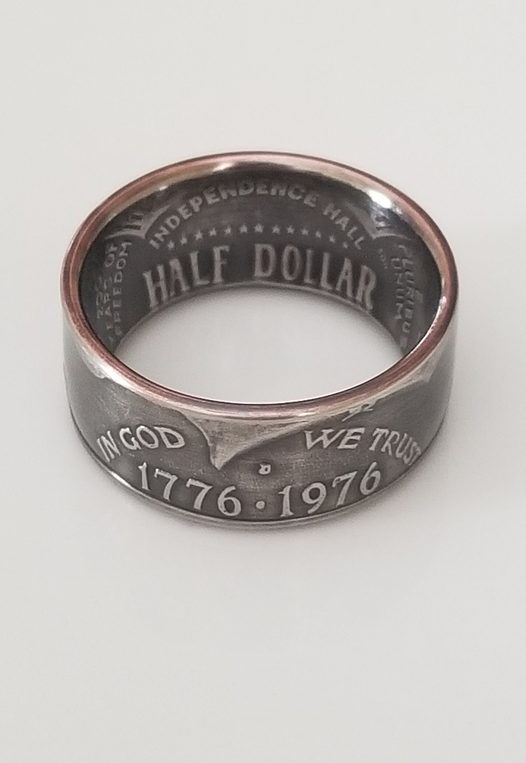 Coin Ring |1776-1976 Bicentennial Half Dollar Coin Ring | Men Ring ...