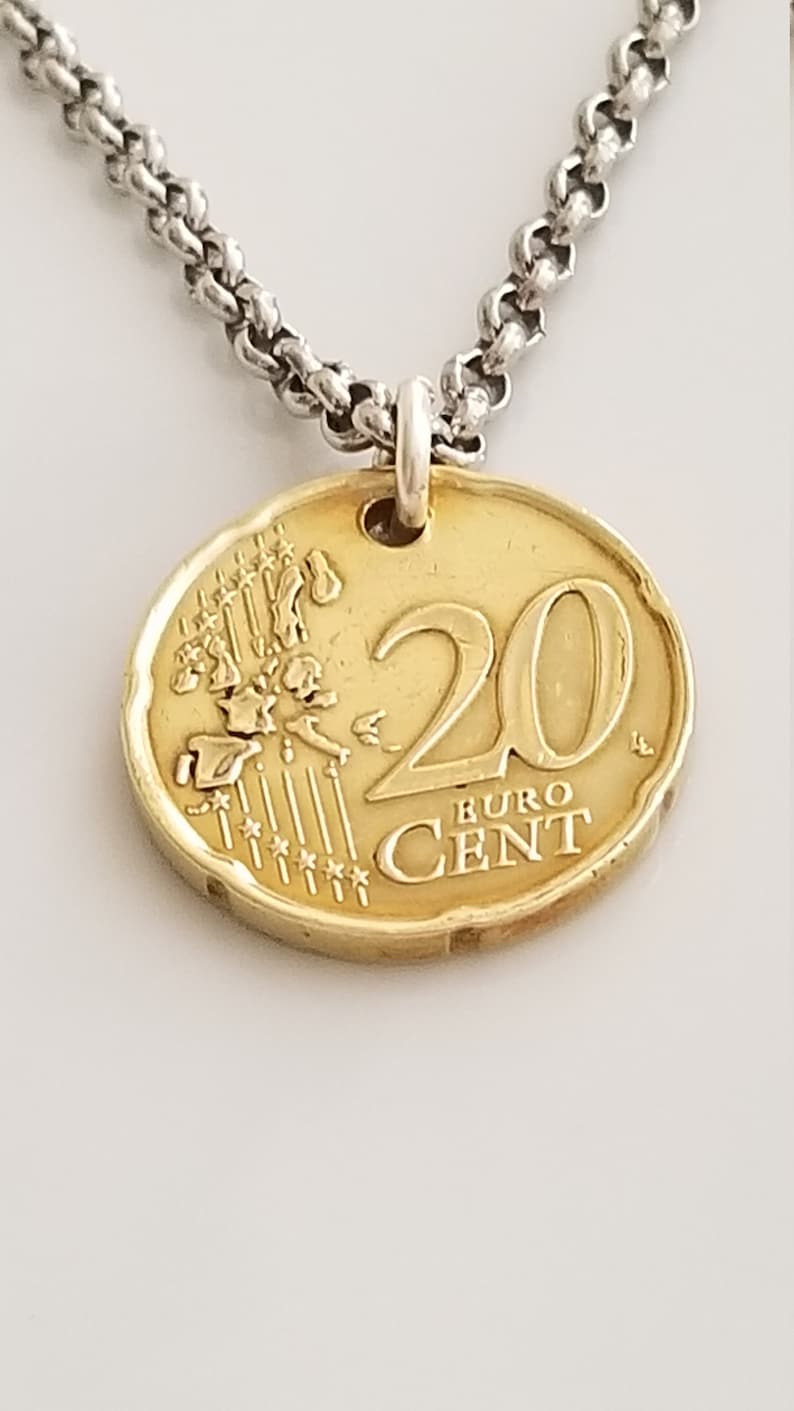 Italian Coin Necklace Nordic Gold Coin Necklace Italy Etsy