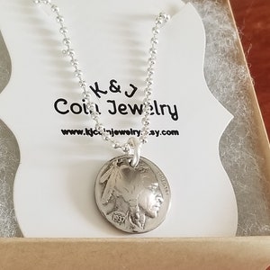 Indian Nickel Necklace Made From Vintage US Coin | Coin Jewelry | Unique Gift | Indian Jewelry | Indian Pendant | Indian Necklace