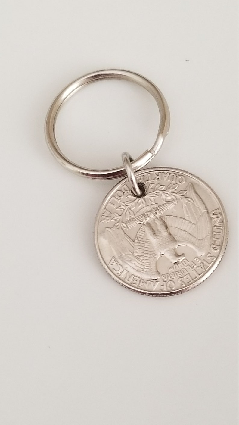 Quarter Key Chain Custom, Made to Order Pick Your Year | Hand Stamp Quarter Key-chain ...
