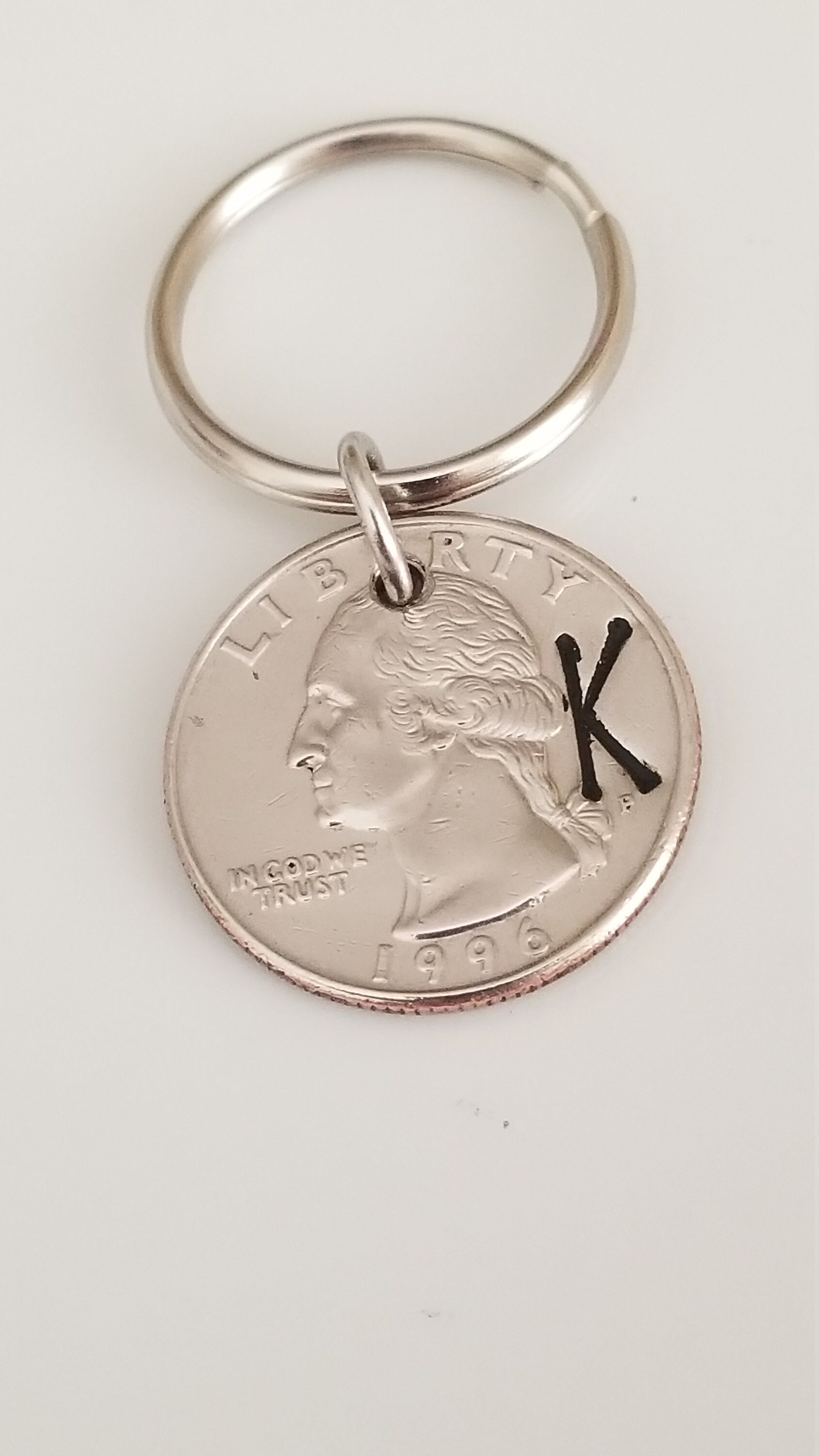 Quarter Key Chain Custom, Made to Order Pick Your Year | Hand Stamp Quarter Key-chain ...