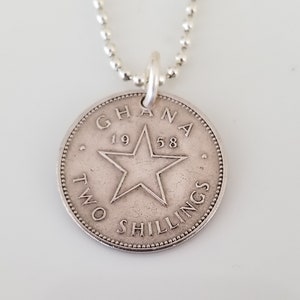 Ghana Coin Necklace | Ghana Coin Jewelry | Unique Gift | Travel Gift