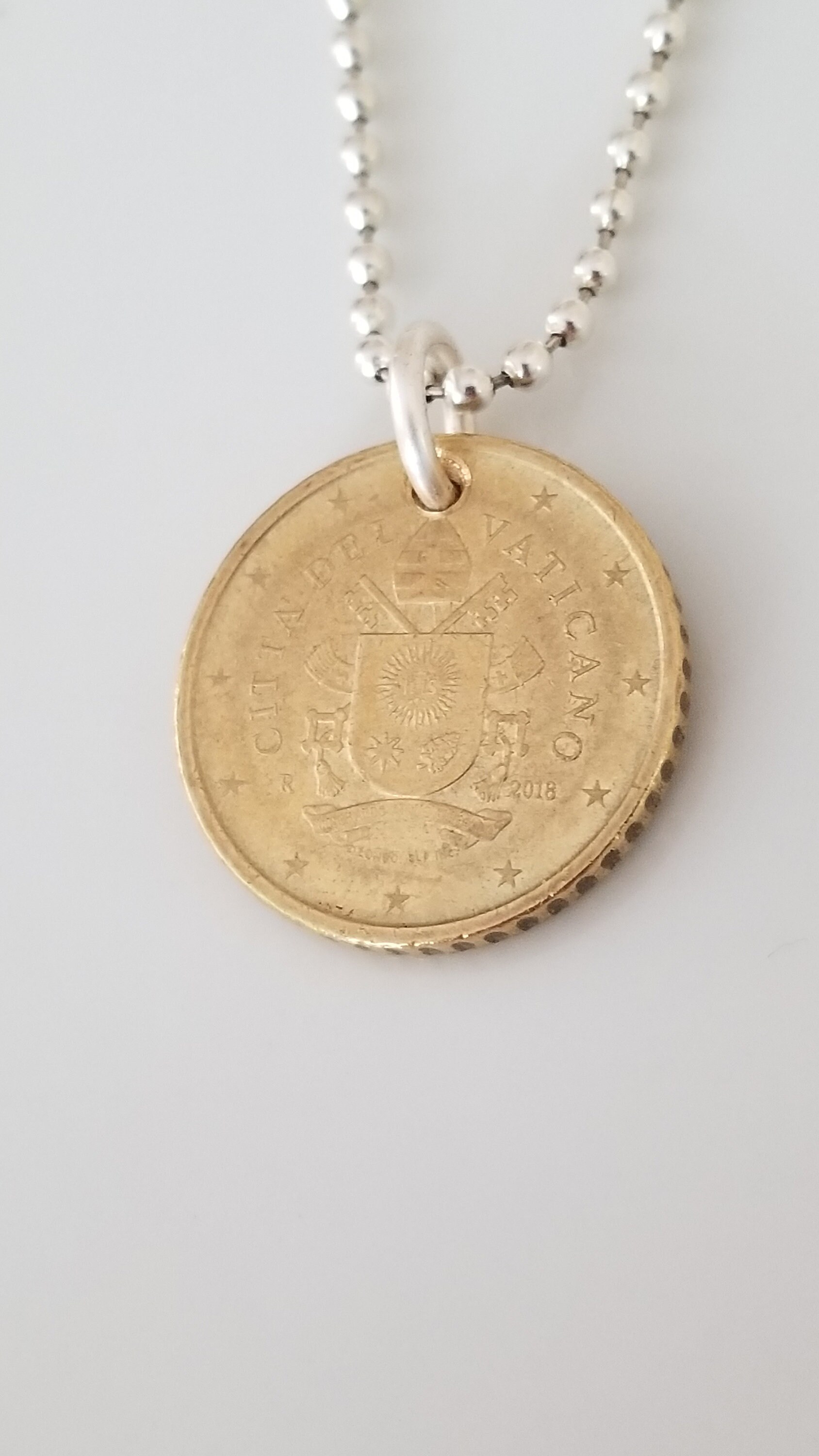 Citta Del Vaticano Coin Necklace | Unique Gift | Travel Gift - Etsy