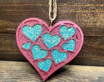 Customizable Heart Car Freshie: Scented Air Freshener