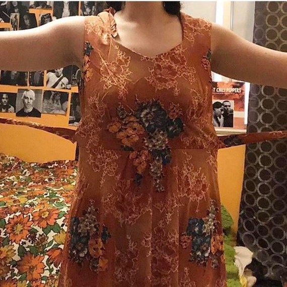 Authentic Vintage 60s Maxi Dress! - image 4