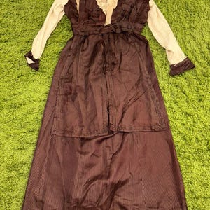 Authentic Antique 1900s Striped Dress!