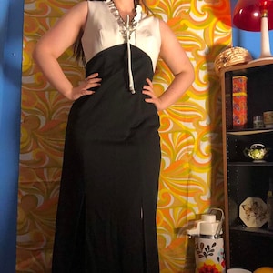 Autentico abito lungo elegante vintage anni &#39;60!