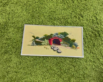 Authentic Vintage 70s Crewel Wall Hanging!